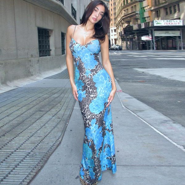 Printed Slip Dress - Image 5